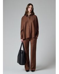 Paul Smith - Wool-Cashmere Flannel Bootcut Trousers - Lyst