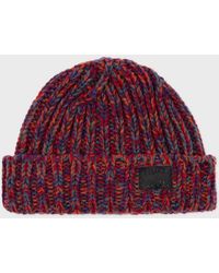 Paul Smith - Chunky Knitted Twist Lambswool Beanie - Lyst