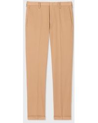 Paul Smith - Slim-Fit Tan Cotton-Stretch Chinos - Lyst