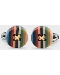 Paul Smith - Signature Stripe' Button Cufflinks - Lyst