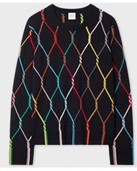 Paul Smith - Knitted Sweater With Signature Diamond Pattern - Lyst