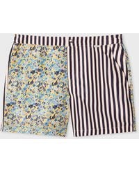Paul Smith - Floral Stripe Print Swim Shorts - Lyst