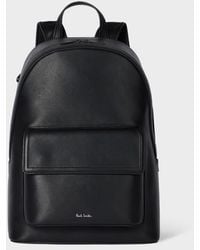 Paul Smith - Straw-Grain Embossed Leather Backpack - Lyst