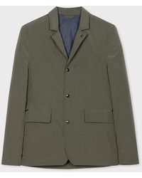 Paul Smith - Khaki Recycled Nylon Four-button Jacket Green - Lyst
