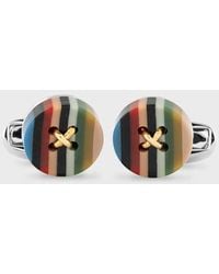 Paul Smith - Signature Stripe' Button Cufflinks - Lyst