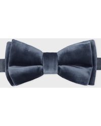 Paul Smith - Steel Velvet Pre-Tied Bow Tie - Lyst