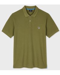 Paul Smith - Khaki Organic Cotton Zebra Polo Shirt - Lyst