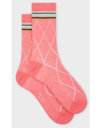 Paul Smith - Openwork 'Swirl' Stripe Socks - Lyst