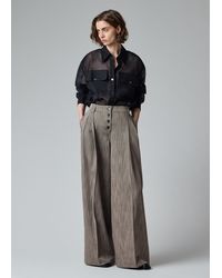 Paul Smith - Herringbone Wide-Leg Pleated Trousers - Lyst