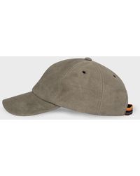 Paul Smith - Washed Khaki Suede Cap Green - Lyst