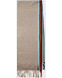 Paul Smith - Cashmere 'Signature Stripe' Edge Scarf - Lyst