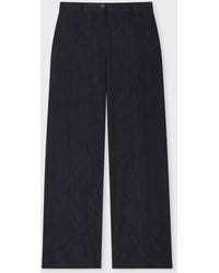 Paul Smith - Seersucker Wide Leg Trousers - Lyst