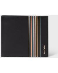 Paul Smith - Leather 'Signature Stripe Block' Billfold Wallet - Lyst