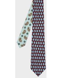 Paul Smith - Burgundy And Light 'Contrast Paisley' Silk Tie - Lyst