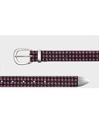 Paul Smith - Houndstooth Pony Skin Belt - Lyst