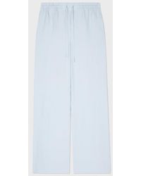 Paul Smith - Pale Linen Wide Leg Drawstring Trousers - Lyst