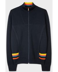 Paul Smith - Navy Wool 'artist Stripe' Bomber Jacket - Lyst