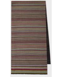 Paul Smith - 'Signature Stripe' Silk-Wool Blend Scarf - Lyst