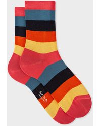 Paul Smith - 'artist Stripe' Socks Red - Lyst