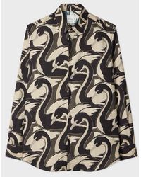 Paul Smith - 'Swan' Print Viscose-Blend Shirt - Lyst