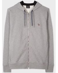 Paul Smith - Mens Reg Fit Zip Hoody Zebra - Lyst