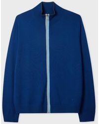 Paul Smith - Merino Wool Zip-Through Cardigan - Lyst