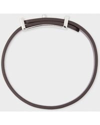 Paul Smith - Signature Buckle Leather Bracelet - Lyst