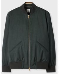 Paul Smith - Dark Melange 'Storm System' Wool Bomber Jacket - Lyst