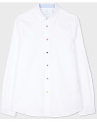 Paul Smith - Tailored-Fit Organic-Cotton Multicolour Button Oxford Shirt - Lyst