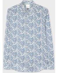 Paul Smith - Slim-fit Blue Cotton 'liberty Floral' Long-sleeve Shirt - Lyst