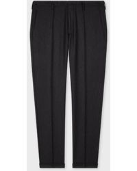 Paul Smith - Slim-Fit Dark Charcoal Overdyed Wool-Cashmere Flannel Trousers - Lyst