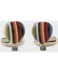 Paul Smith - 'signature Stripe' Hot Air Balloon Cufflinks Multicolour - Lyst