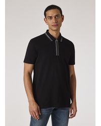 Paul Smith - Quarter Zip Short Sleeve Polo Shirt - Lyst