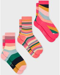 Paul Smith - 'Swirl' Socks Three Pack - Lyst