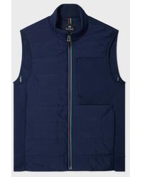 Paul Smith - Quilted Mixed Media Gilet - Lyst