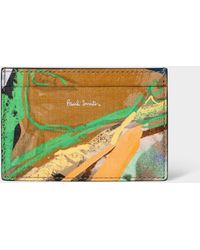 Paul Smith - 'life Drawing' Print Leather Card Holder Multicolour - Lyst
