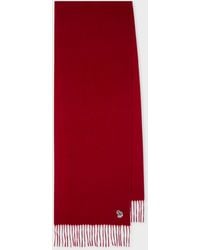 PS by Paul Smith - Red Lambswool Zebra Scarf - Lyst