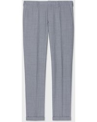 Paul Smith - Light Blue Micro Houndstooth Wool-mohair Trousers - Lyst