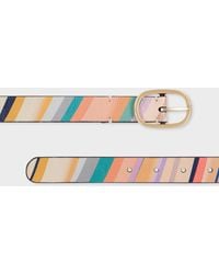 Paul Smith - 'Dusky Swirl' Reversible Leather Belt - Lyst