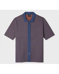 Paul Smith - Jacquard Button-Through Polo Shirt - Lyst