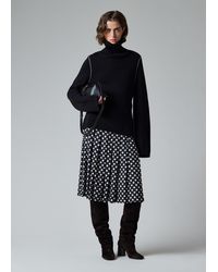 Paul Smith - And Polka Dot Stitched Pleat Midi Skirt - Lyst