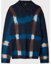 Paul Smith - Tie-Dye Merino Wool Polo Sweater - Lyst
