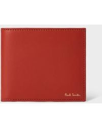 Paul Smith - Brick Leather 'Signature Stripe' Interior Billfold And Coin Wallet - Lyst