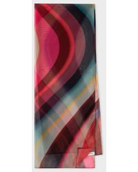 Paul Smith - Multicolor 'spray Swirl' Silk Scarf - Lyst