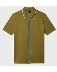 Paul Smith - Khaki Button-Through Polo Shirt - Lyst