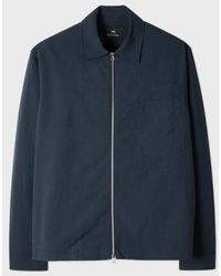 Paul Smith - Seersucker Check Zip Shirt Jacket - Lyst