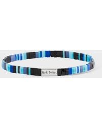 Paul Smith - Stripe Flat Bead Bracelet - Lyst