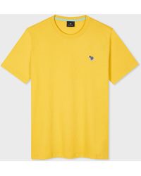 PS by Paul Smith - Yellow Organic Cotton Zebra Logo T-shirt - Lyst