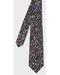 Paul Smith - Dark Organic Cotton 'Liberty' Tie - Lyst