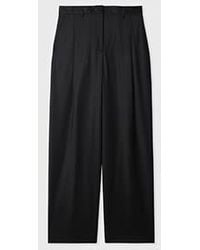 Paul Smith - Flannel Wide-Leg Trousers - Lyst